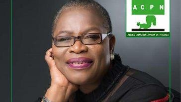 Dr. Oby Ezekwesili was the presidential candidate of The Allied Congress Party of Nigeria (ACPN), before she step down last week / Photo credit:Apnews
