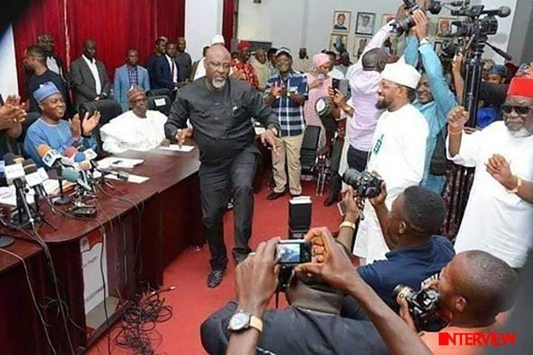 Senator Dino Melaye dancing during the Peoples Democratic Party, NEC meeting, in Abuja, on Tuesday / Photo credit: narialand.com