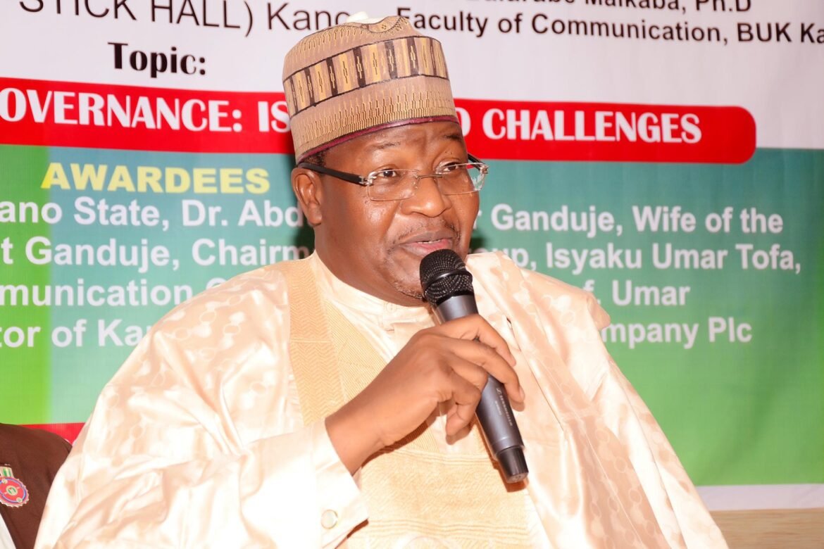 Prof. Umar Danbatta, Executive Vice Chairman/CEO, Nigerian Communications Commission (NCC) giving his remarks during the event / Photo credit: NCC
