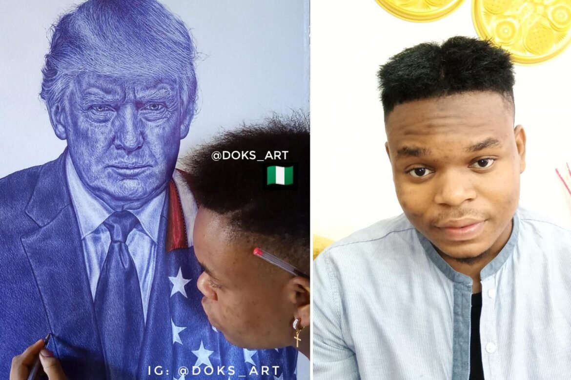 My First Artwork Fetched N500 Recharge Card – Trump Artist, Oyedele Adedokun
