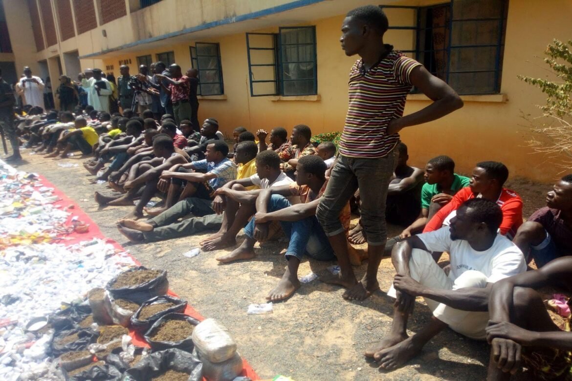 The alleged criminals paraded Adamawa State Police Command on Monday.