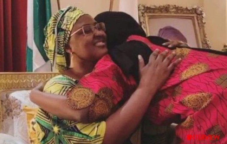 First Lady Aisha Buhari happy that her daughter is reunited with family after 14 days in self-quarantine / Photo credit: dailypost.ng