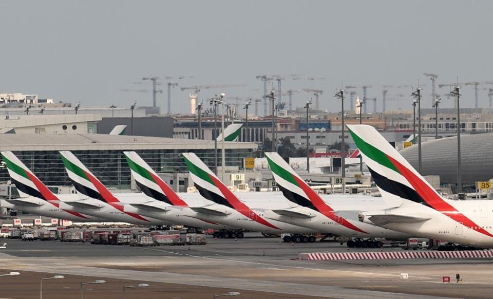 Emirates aircraft grounded at Dubai international Airport as a result of the COVID-19 pandemic / Photo credit: forbes.com