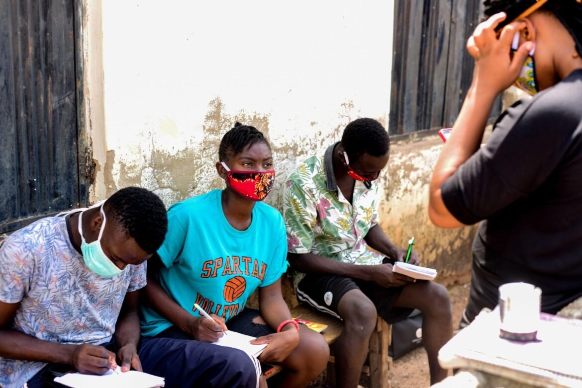 Classes ongoing for some Open Fees beneficiaries during COVID-19 lockdown / Photo credit: Open Fees