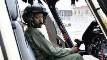 Nigeria's first and only female combat helicopter pilot, Tolulope Arotile / Photo credit: Vanguardngr.ng