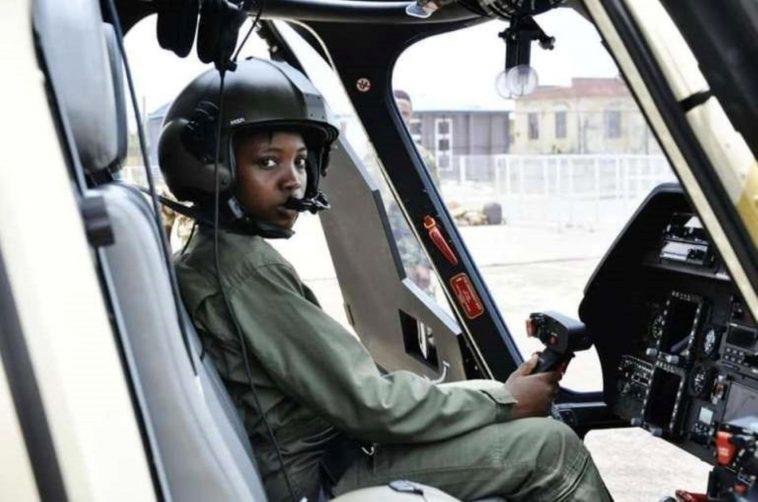 Nigeria's first and only female combat helicopter pilot, Tolulope Arotile / Photo credit: Vanguardngr.ng