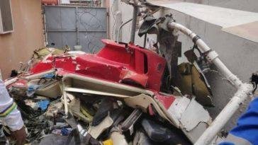 The Crashed Helicopter on Friday / Photo credit: Vanguard