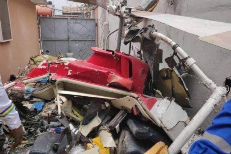 The Crashed Helicopter on Friday / Photo credit: Vanguard