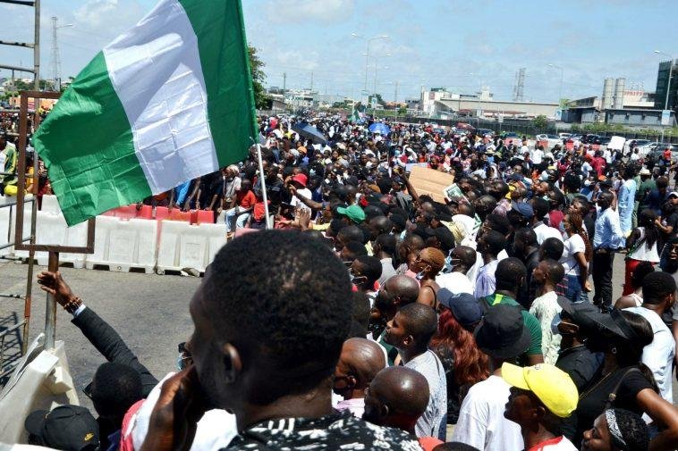 Lekki Toll Gate has been a convergence point for the EndSARS protests in Lagos / Photo credit: Daily Post