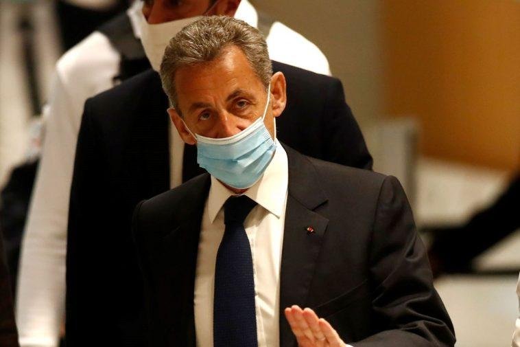 Nicolas Sarkozy leaving courtroom on Monday / Photo credit: AP