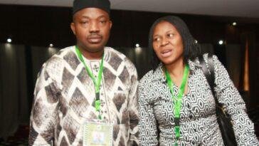 Yinka and Joel Odumakin during the 2014 National Conference in Abuja / Photo credit: Premium Times
