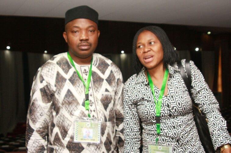 Yinka and Joel Odumakin during the 2014 National Conference in Abuja / Photo credit: Premium Times