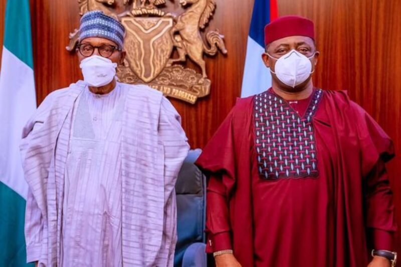 Muhammadu Buhari and Femi Fani-Kayode at the State House, Abuja, on Thursday / Photo credit: Femi Adesina