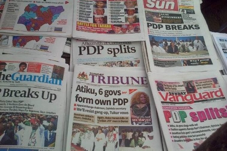 Some Nigerian Newspapers / Photo credit: Guardian