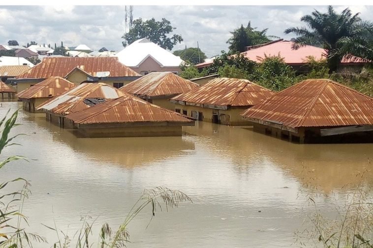 Houses submerged in the Lokoja flood.